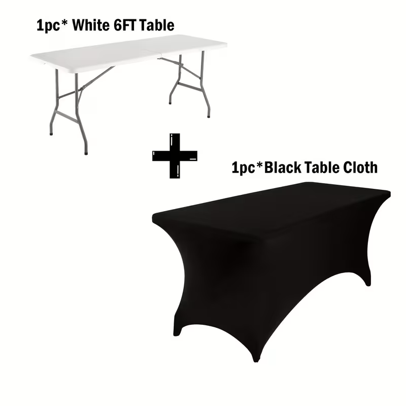 4ft/6ft Portable Plastic Folding Table – Indoor & Outdoor Dining - Snag N' Style