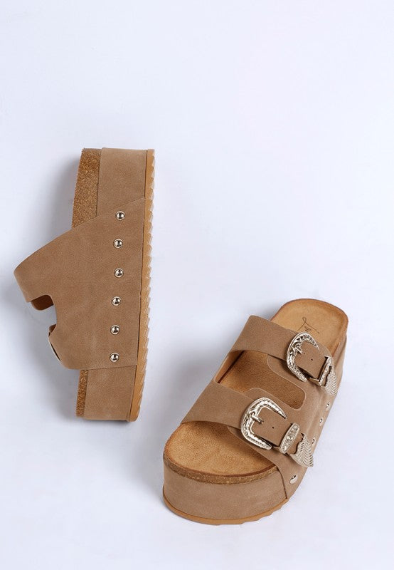 Zaphod Faux Leather Flatform Slip Ons - Snag N' Style