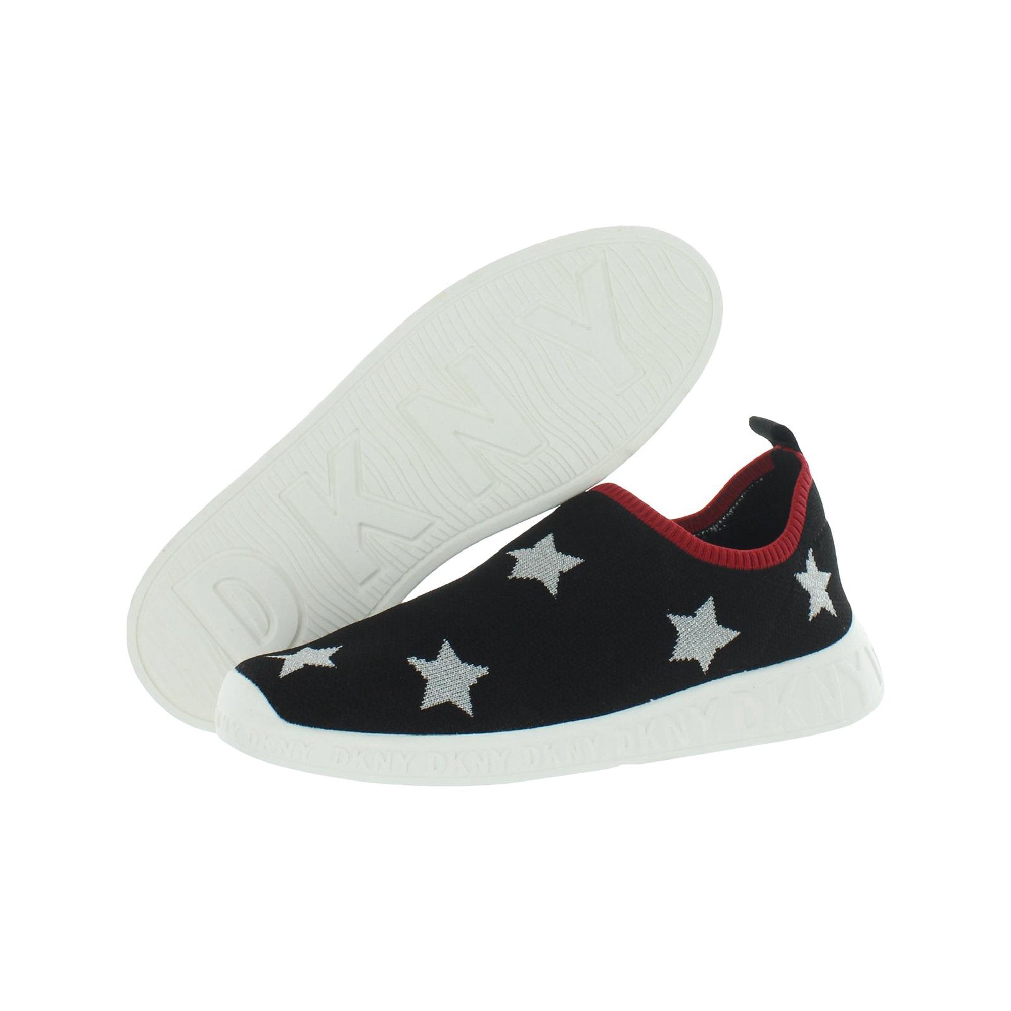DKNY Girls Allie Star Printed Slip-On Sneakers Black - Snag N' Style