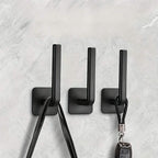 4-Pack: Adhesive Toilet Paper Holder, Wall Mount, White & Black - Snag N' Style