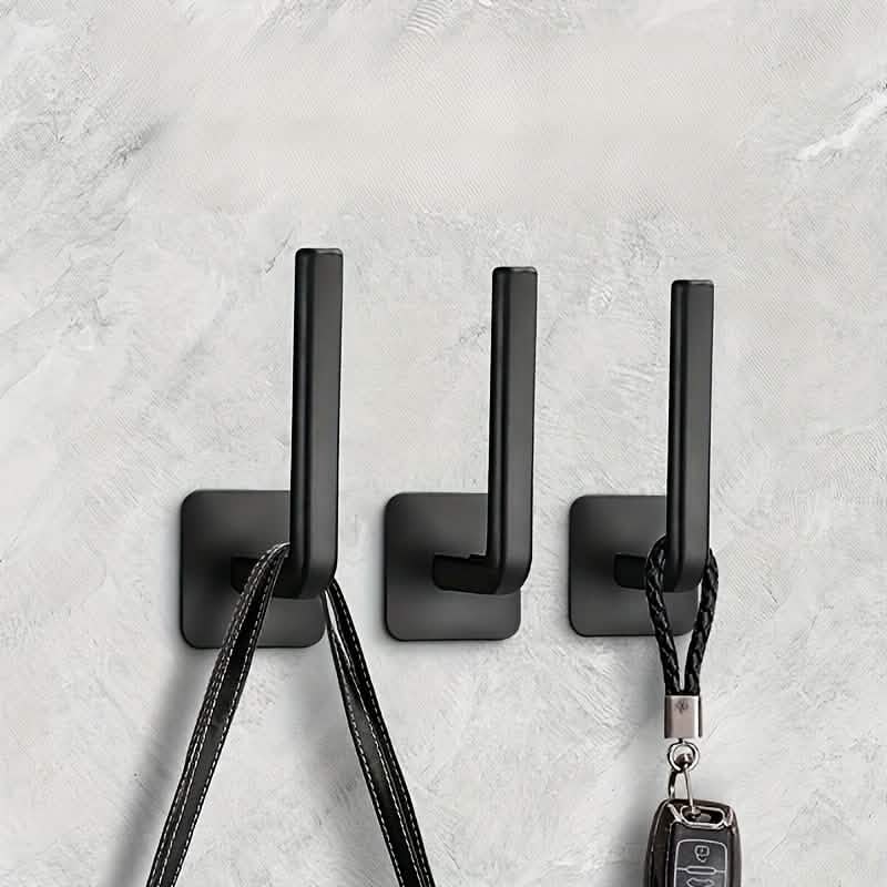 4-Pack: Adhesive Toilet Paper Holder, Wall Mount, White & Black - Snag N' Style