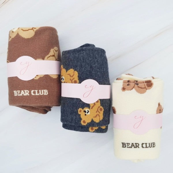 Bear Bear My Bear Socks Set Of 3 - Snag N' Style