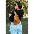 The Mindy - Camel  Vintage Tassel Sling Bag - Snag N' Style