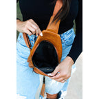 The Mindy - Camel  Vintage Tassel Sling Bag - Snag N' Style