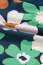 Flower Zip-Up Racerback & High Waist Bikini Set - Snag N' Style