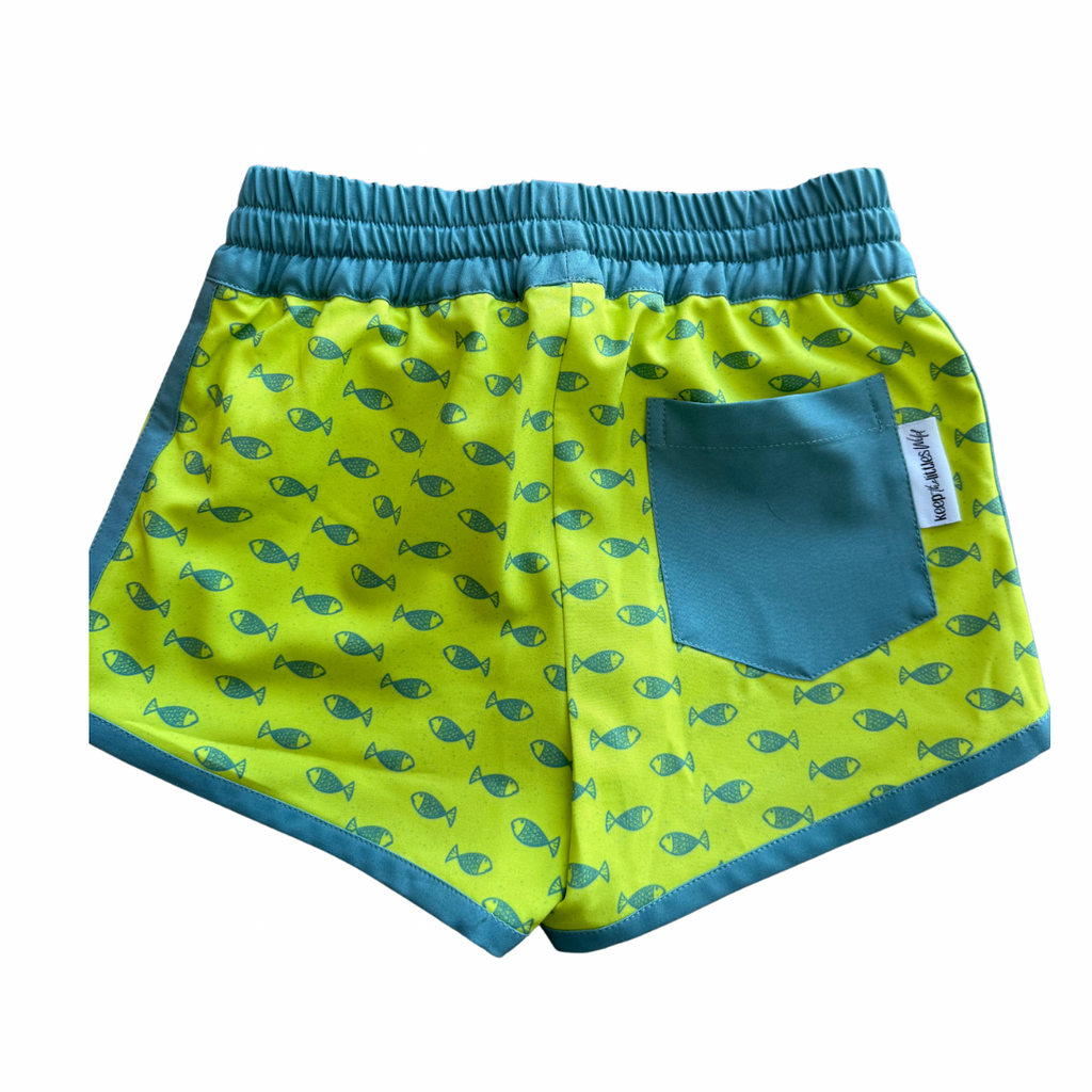 neon fish hybrid shorts - Snag N' Style