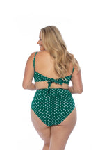 GREEN POLKA DOT HIGH WAIST BIKINI SET - Snag N' Style