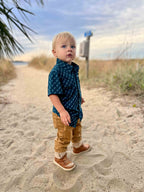 2026 Fishing shirt button up- blue fish - Snag N' Style