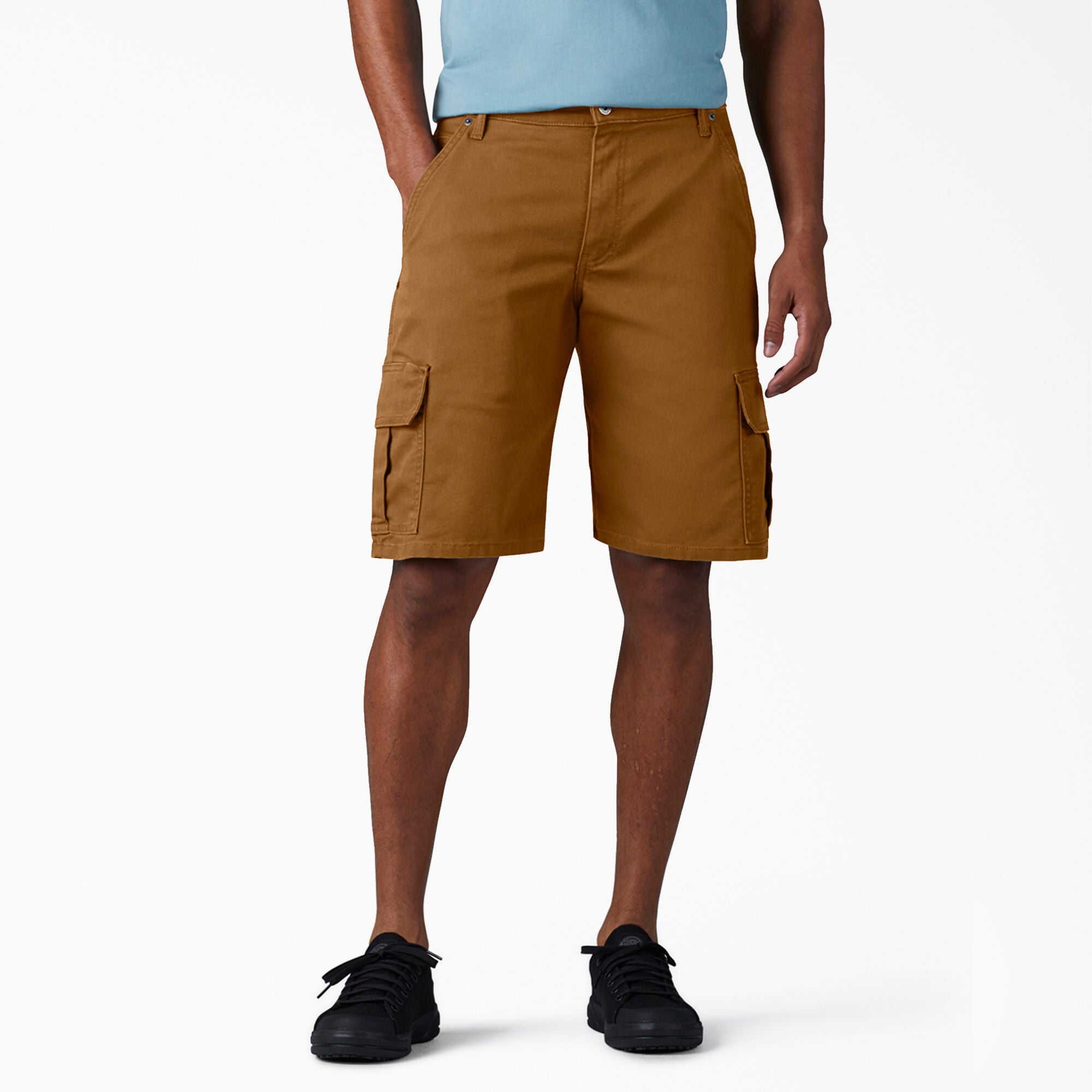 Dickies FLEX Relaxed Fit Duck Cargo Shorts Charcoal, 11" DX902 - Snag N' Style