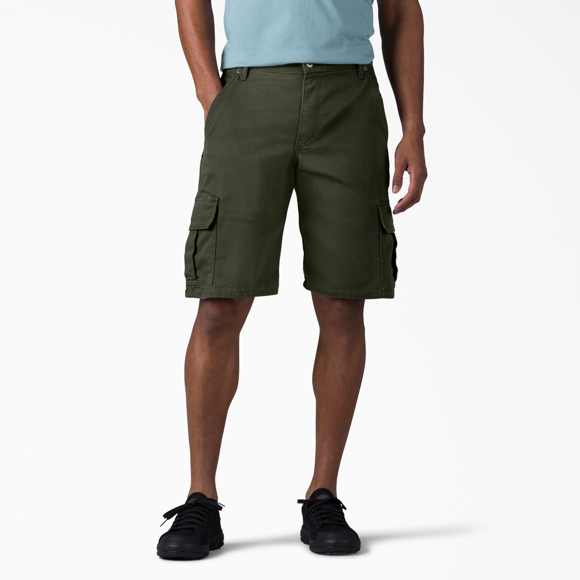 Dickies FLEX Relaxed Fit Duck Cargo Shorts Charcoal, 11" DX902 - Snag N' Style