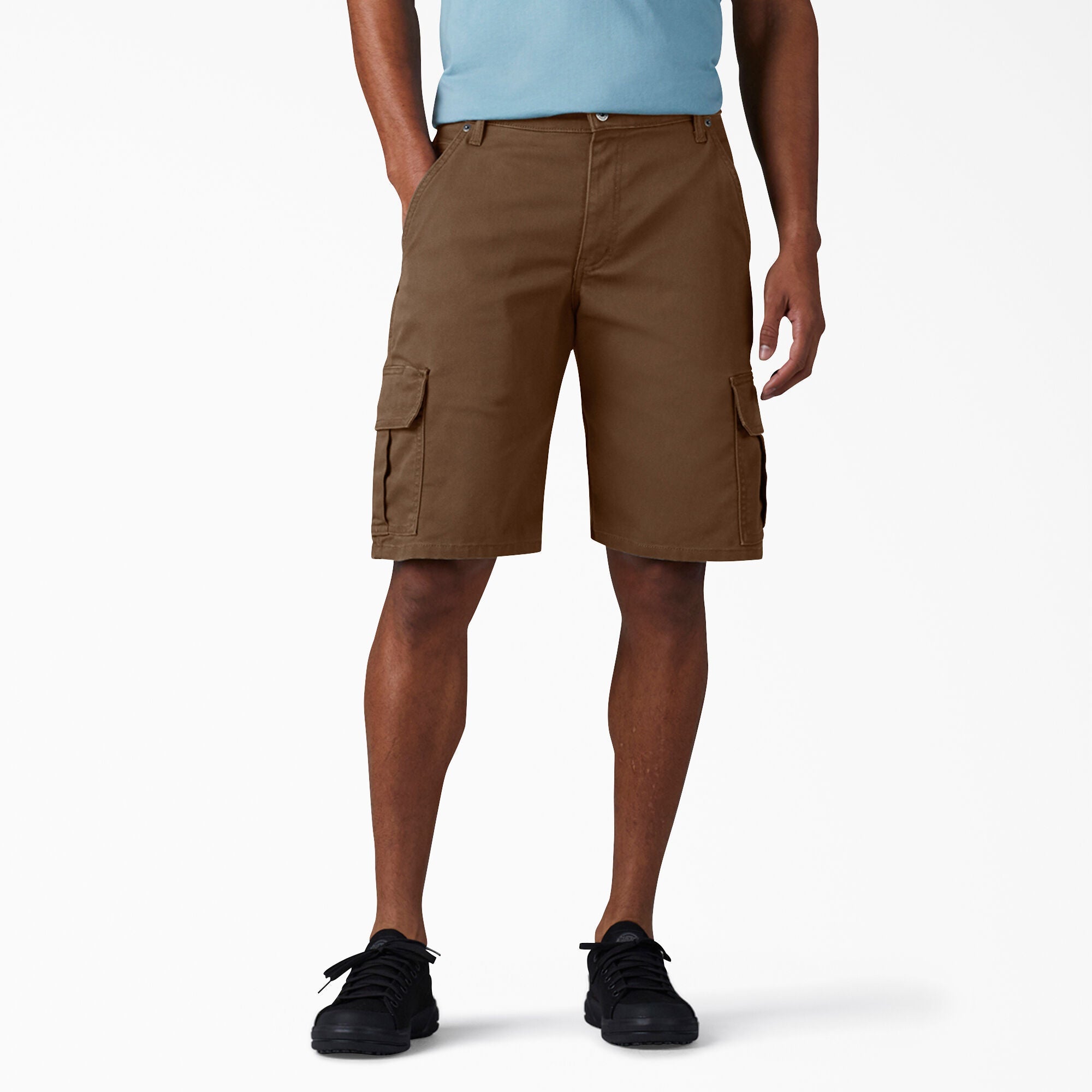 Dickies FLEX Relaxed Fit Duck Cargo Shorts Charcoal, 11" DX902 - Snag N' Style