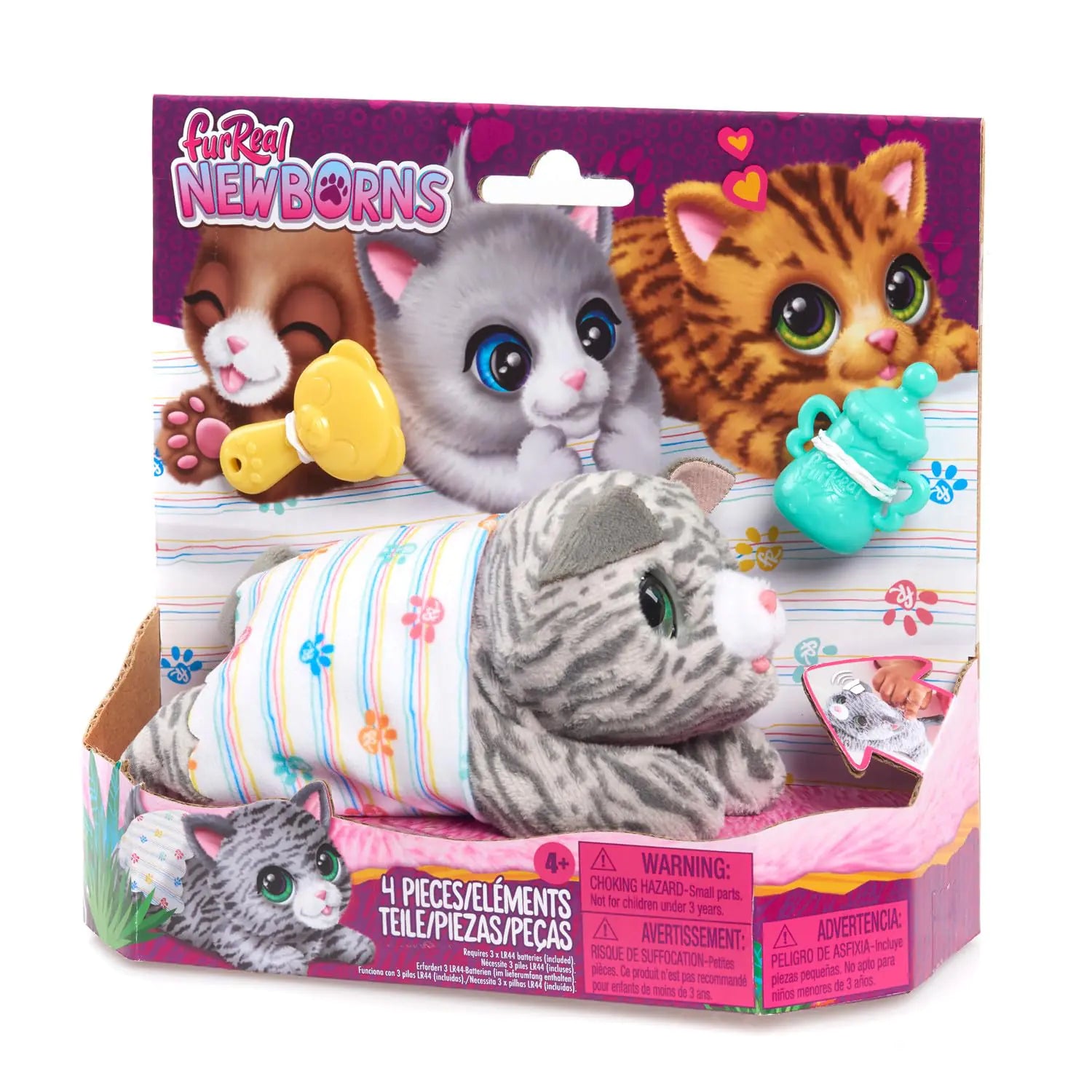 FurReal Newborns Kitty Interactive Pet with Sounds and Movement - Snag N' Style