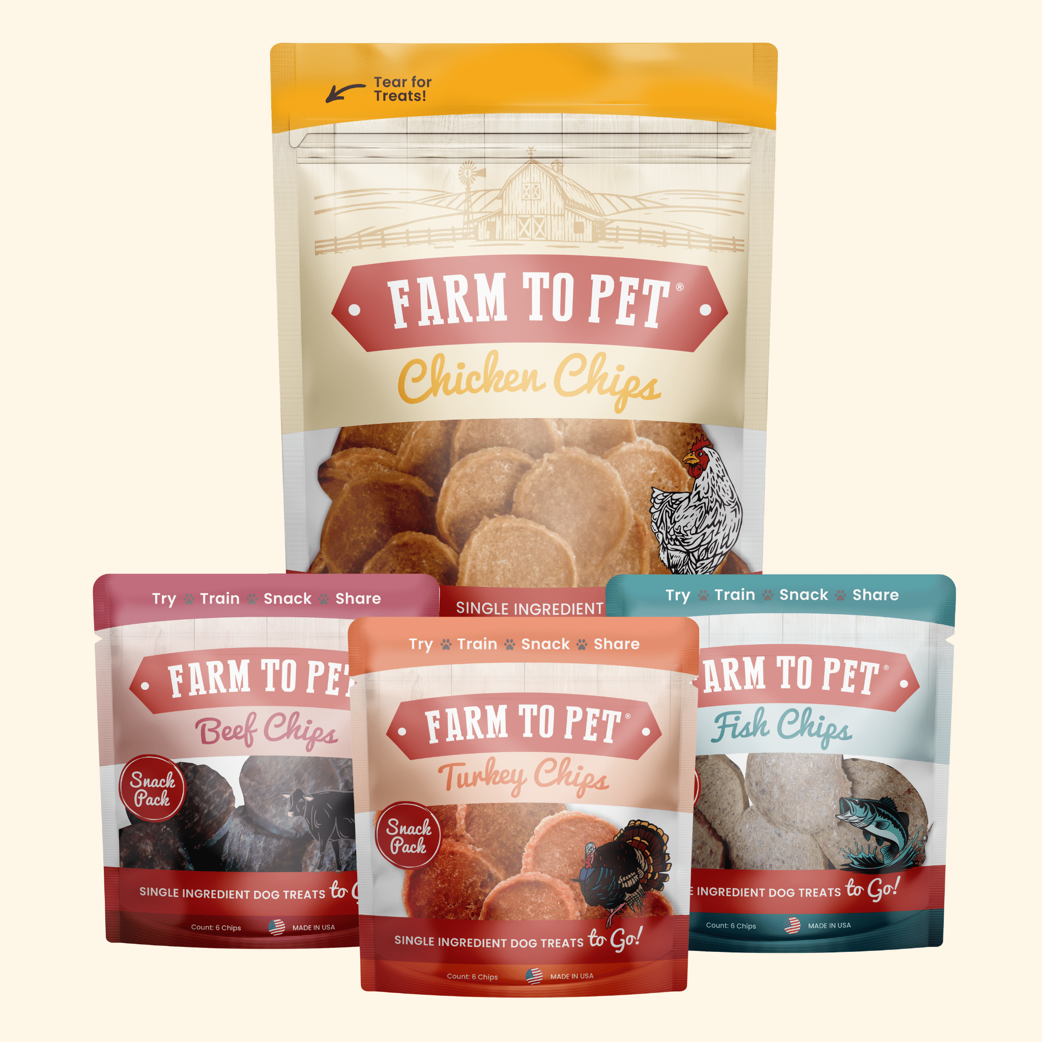 Puppy Packs 'n Snacks Dog Treat Starter Pack | Single-Ingredient Training Treats - Snag N' Style