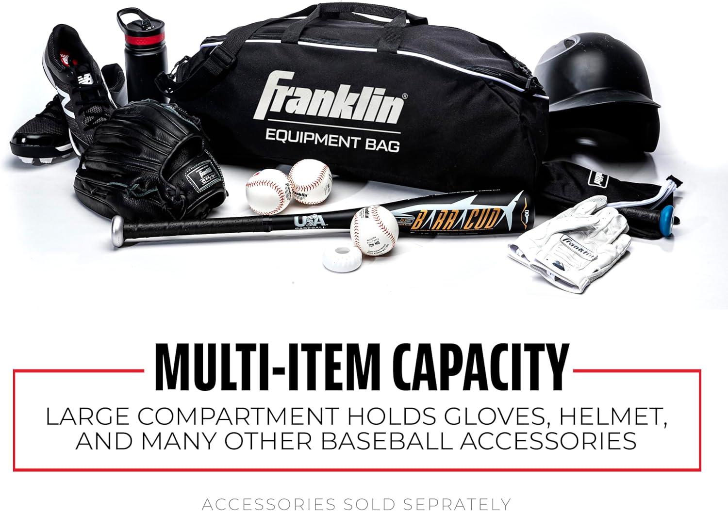 Franklin Sports Junior Baseball Equipment Bag - Stay Organized On and Off the Field - Snag N' Style