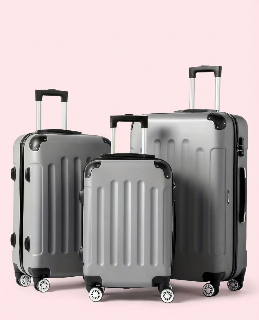 Multi Color - 3PCs Luggage Set 20/24/28 Inch Hard Shell Spinner with TSA Lock - Snag N' Style