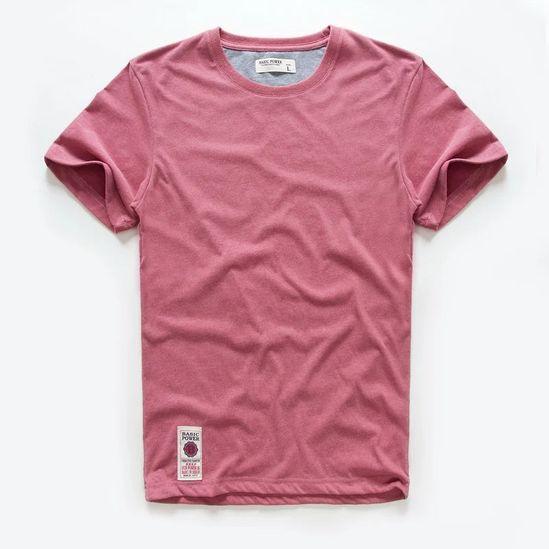 Men's Solid Color T-Shirt – Cotton Short Sleeve Tee | Sizes M–XXXL