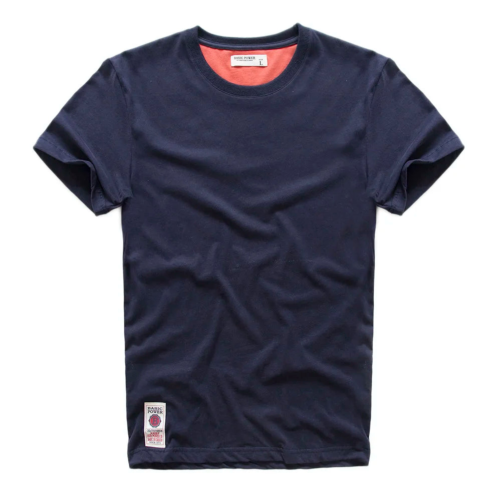 Men's Solid Color T-Shirt – Cotton Short Sleeve Tee | Sizes M–XXXL