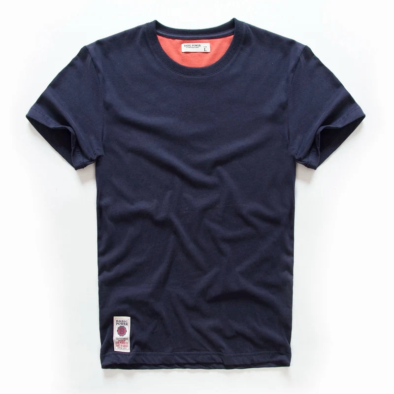 Men's Solid Color T-Shirt – Cotton Short Sleeve Tee | Sizes M–XXXL