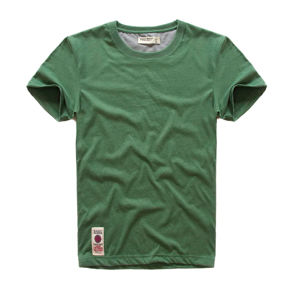 Men's Solid Color T-Shirt – Cotton Short Sleeve Tee | Sizes M–XXXL