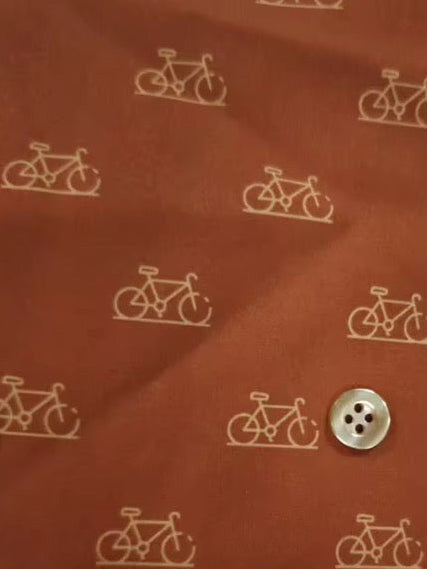 2026 Fishing shirt button up- orange bike - Snag N' Style