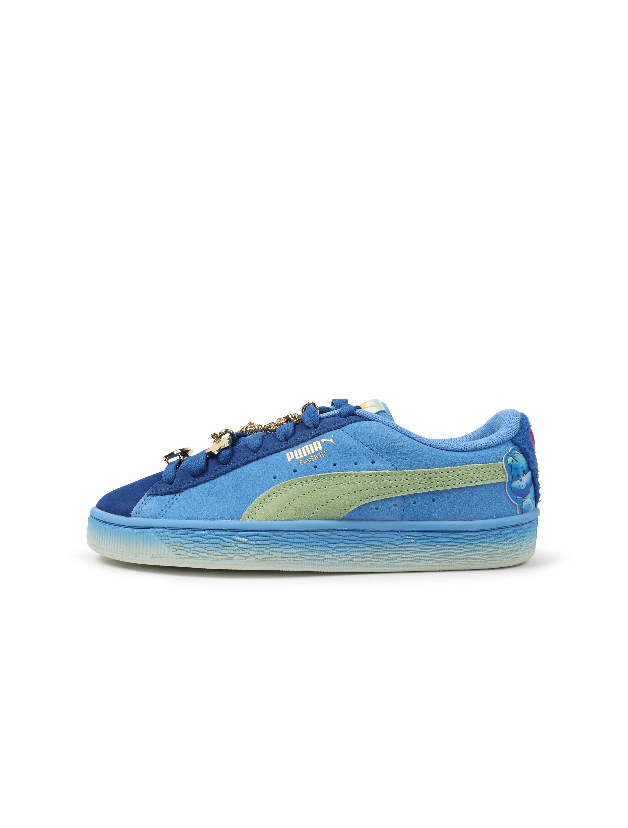 Puma Womens Basket Grumpy Grouchy - Blue/Green - Snag N' Style
