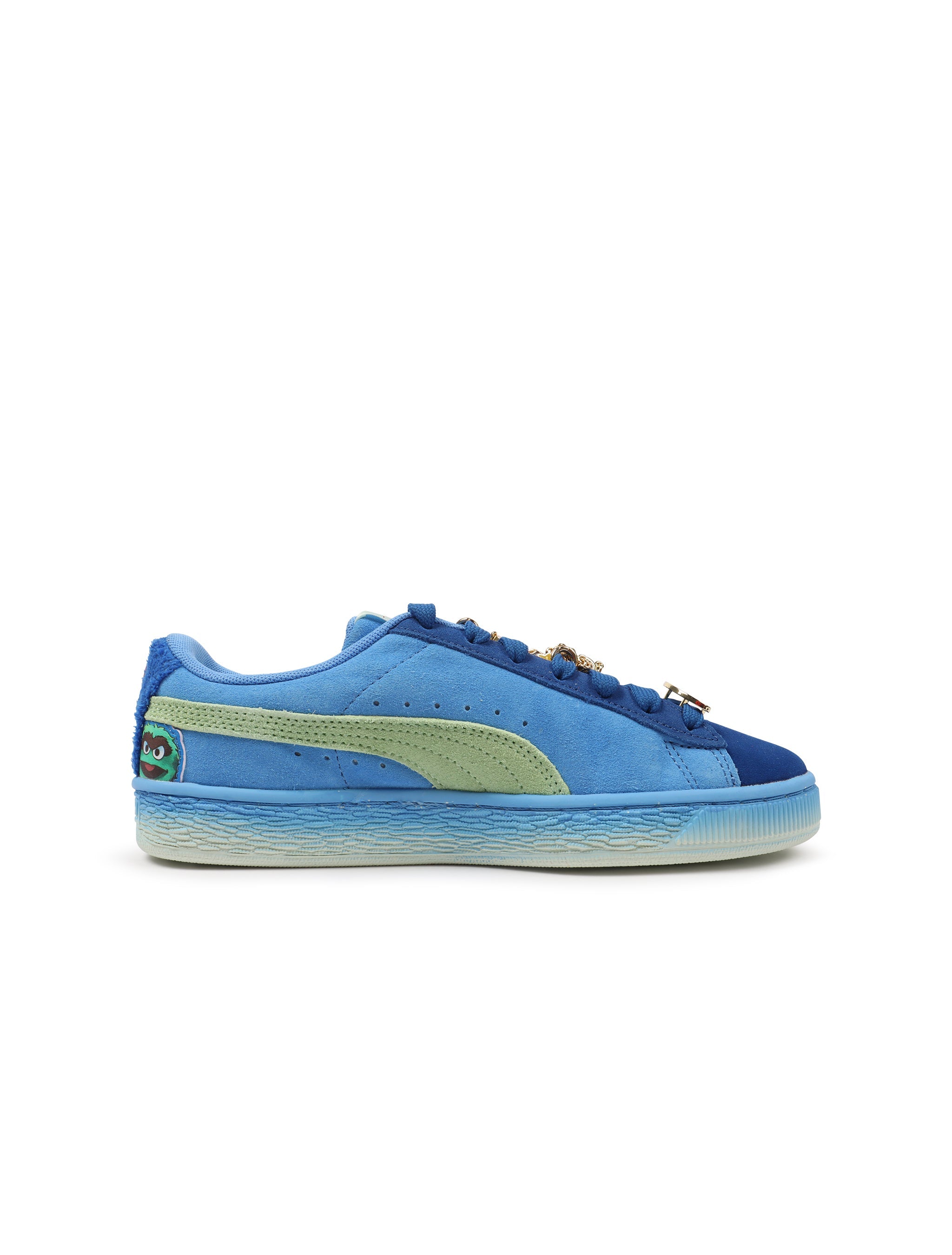 Puma Womens Basket Grumpy Grouchy - Blue/Green - Snag N' Style