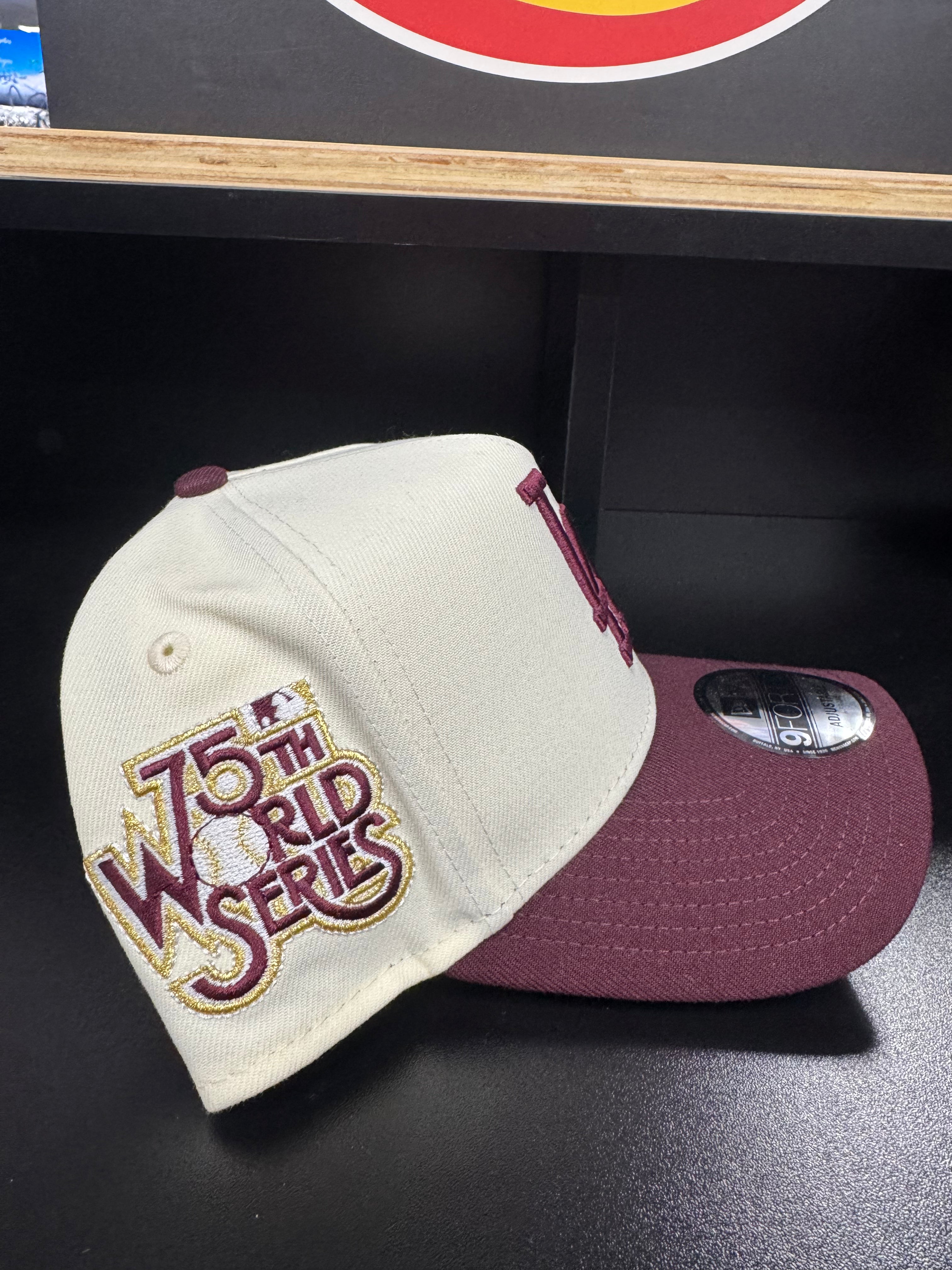 Los Angeles Dodgers2 Toned Ivory/Maroon 9Forty Adjustable A-Frame Hat - Snag N' Style