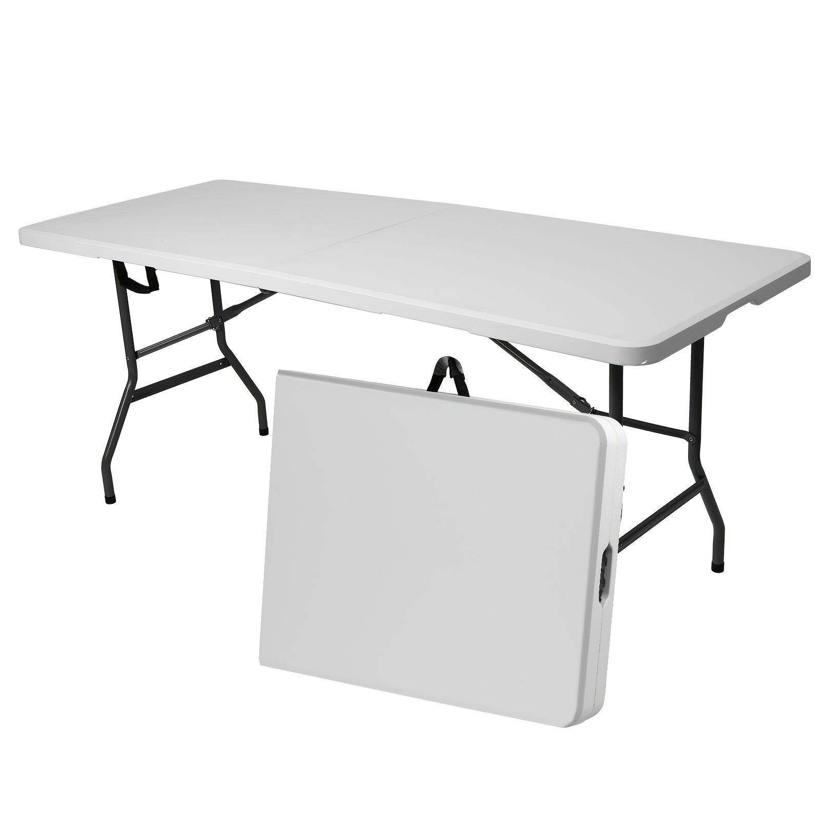 4ft/6ft Portable Plastic Folding Table – Indoor & Outdoor Dining - Snag N' Style