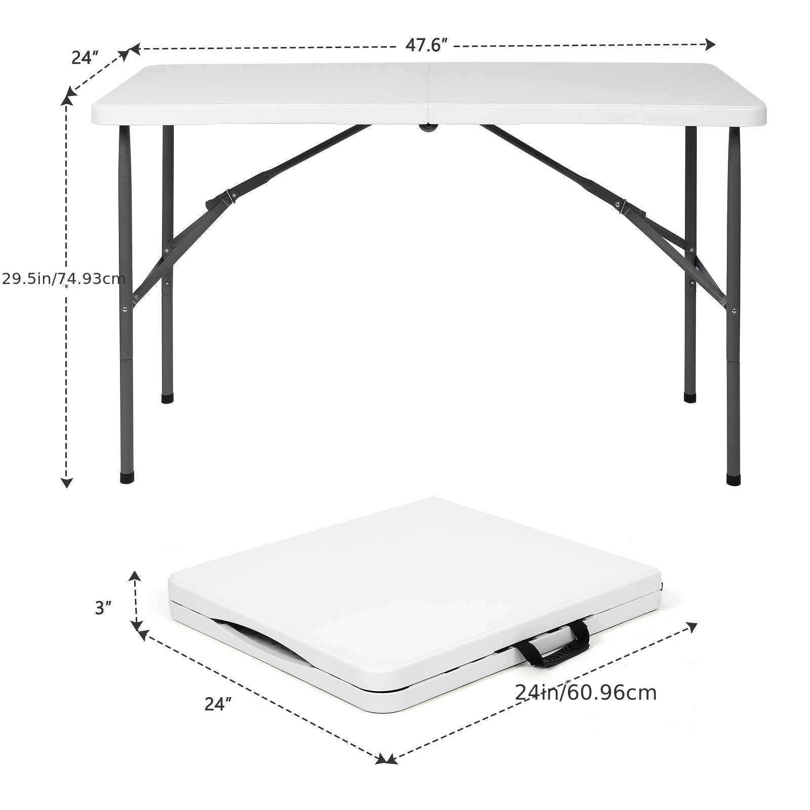 4ft/6ft Portable Plastic Folding Table – Indoor & Outdoor Dining - Snag N' Style