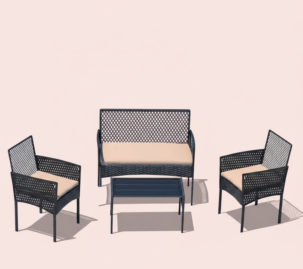 4Pcs Outdoor Patio Furniture Set – Rattan Wicker Sofa - Multiple Styles - Snag N' Style