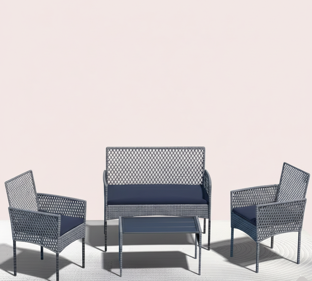 4Pcs Outdoor Patio Furniture Set – Rattan Wicker Sofa - Multiple Styles - Snag N' Style