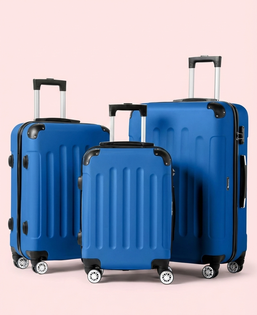 Multi Color - 3PCs Luggage Set 20/24/28 Inch Hard Shell Spinner with TSA Lock - Snag N' Style