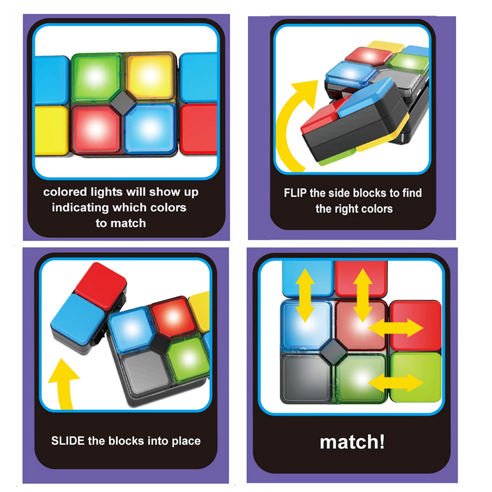 Magic Cube Flip Slide Match Memory Game Electronic Handheld Fidget Toy Single or Multiplayer - Snag N' Style