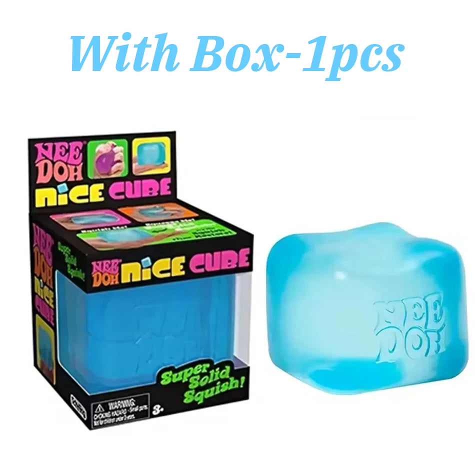 NeeDoh Nice Cube 2.17" Sensory Squeeze Toy – Stress & Anxiety Relief Fidget for Adults & Kids