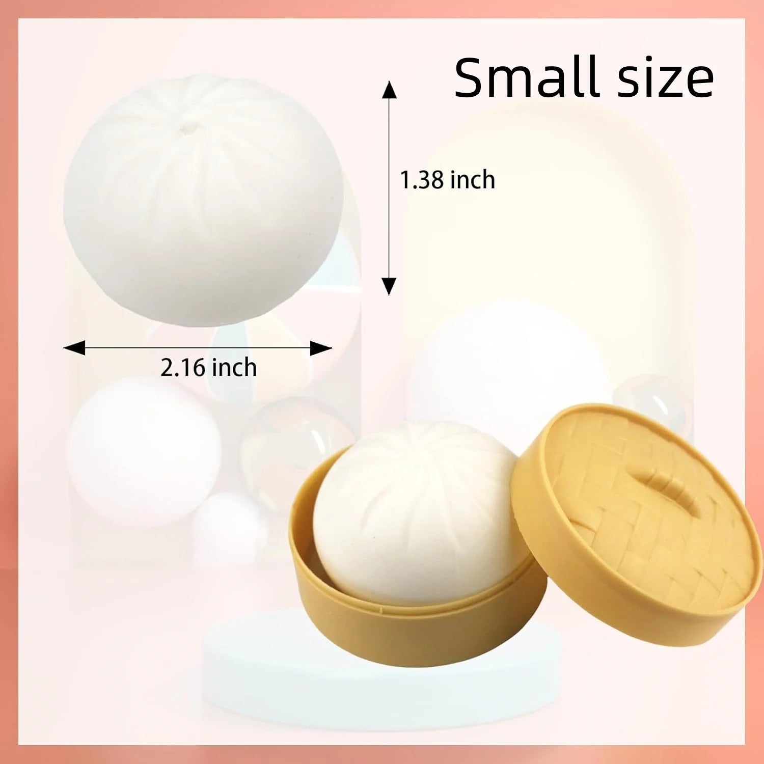 Dumpling Squishy Stress Ball — Cute Fidget Sensory Toy with Mini Steamer