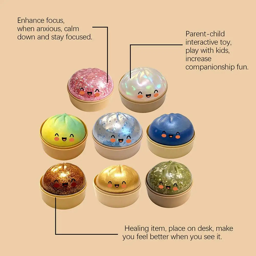 Bunny Cage Squishy Fidget Toy — Soft Stress Relief Squeeze Ball in Vibrant Colors