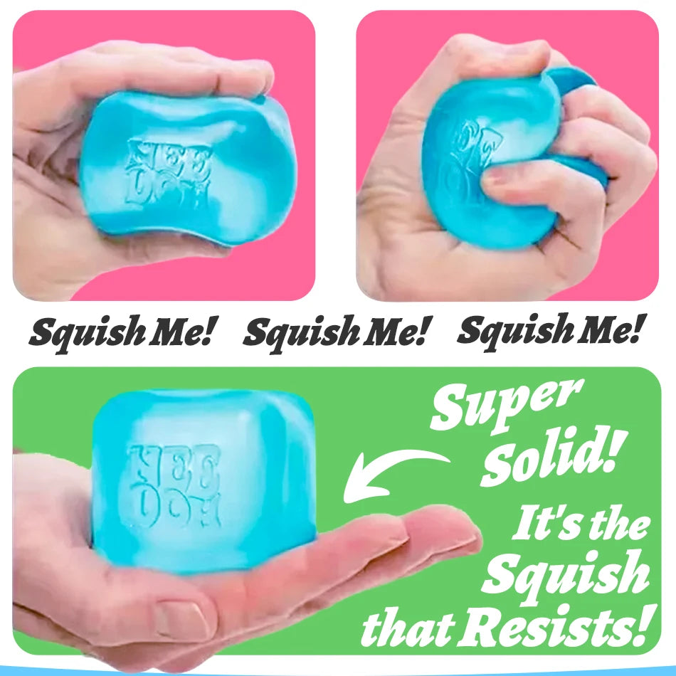 NeeDoh Nice Cube 2.17" Sensory Squeeze Toy – Stress & Anxiety Relief Fidget for Adults & Kids