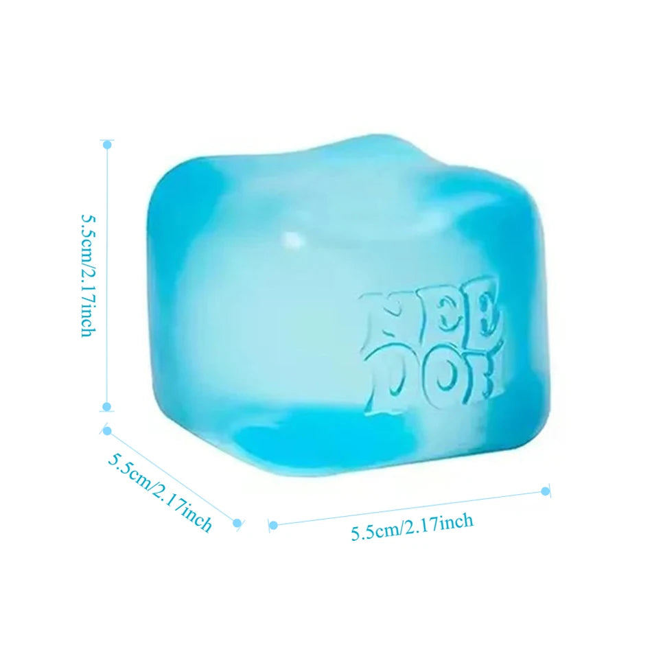 NeeDoh Nice Cube 2.17" Sensory Squeeze Toy – Stress & Anxiety Relief Fidget for Adults & Kids