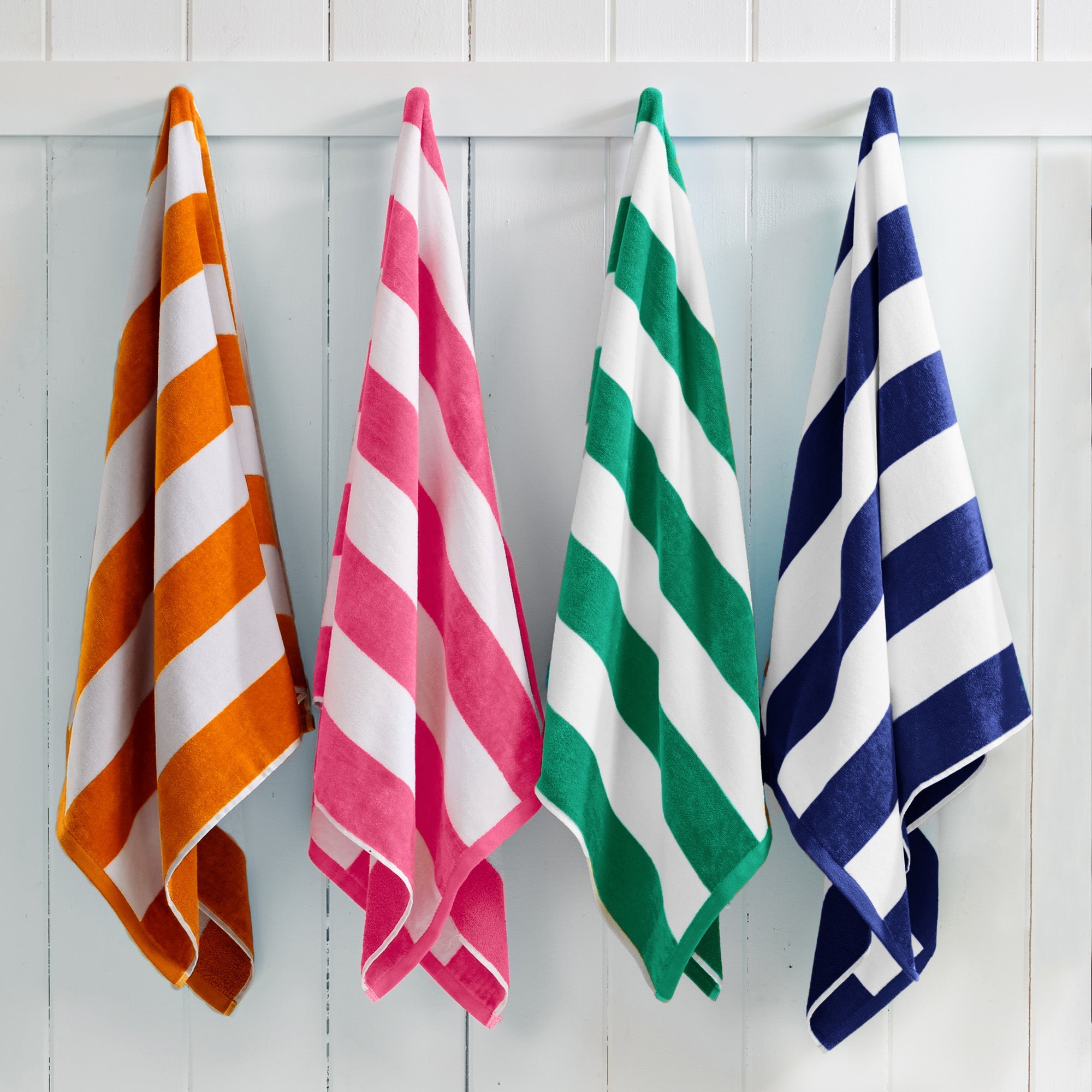 Cotton Velour Cabana Stripe Beach Towel - Novia Collection - Snag N' Style