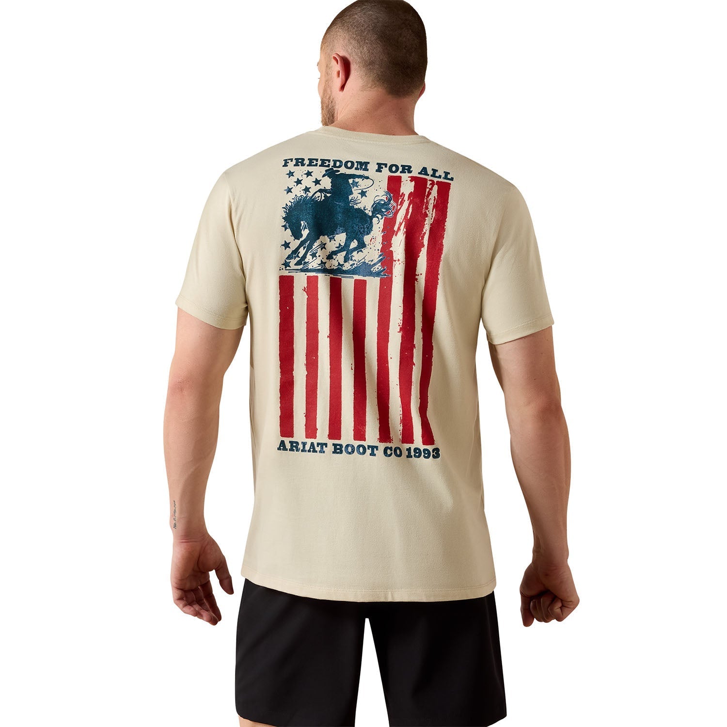 Ariat Mens Classic Fit Short Sleeve Shirt, Patriotic Freedom Western Graphic Tee - Snag N' Style