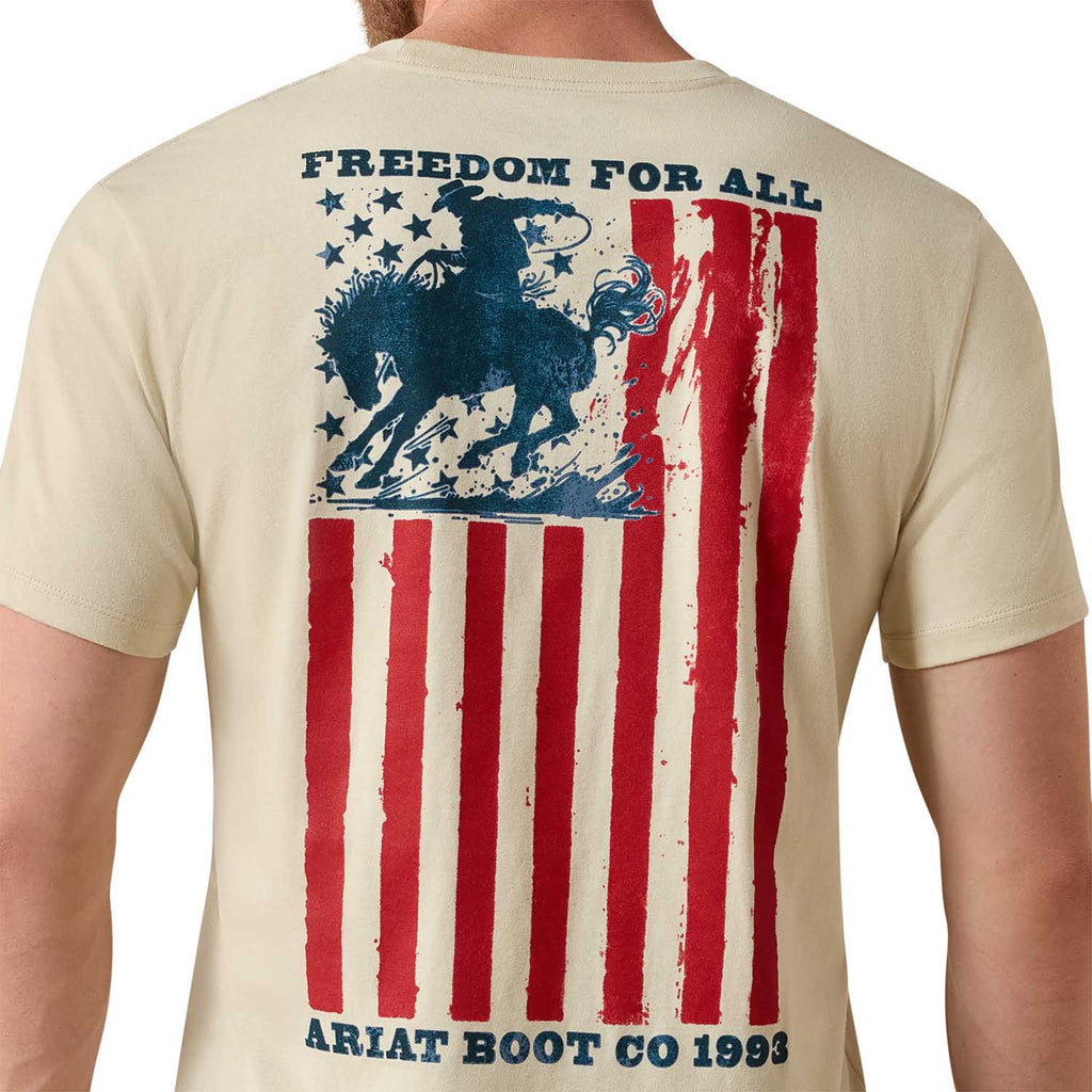 Ariat Mens Classic Fit Short Sleeve Shirt, Patriotic Freedom Western Graphic Tee - Snag N' Style