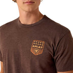 Ariat Mens Patriotic Badge Short Sleeve Shirt, 100% Cotton Unisex Top - Snag N' Style