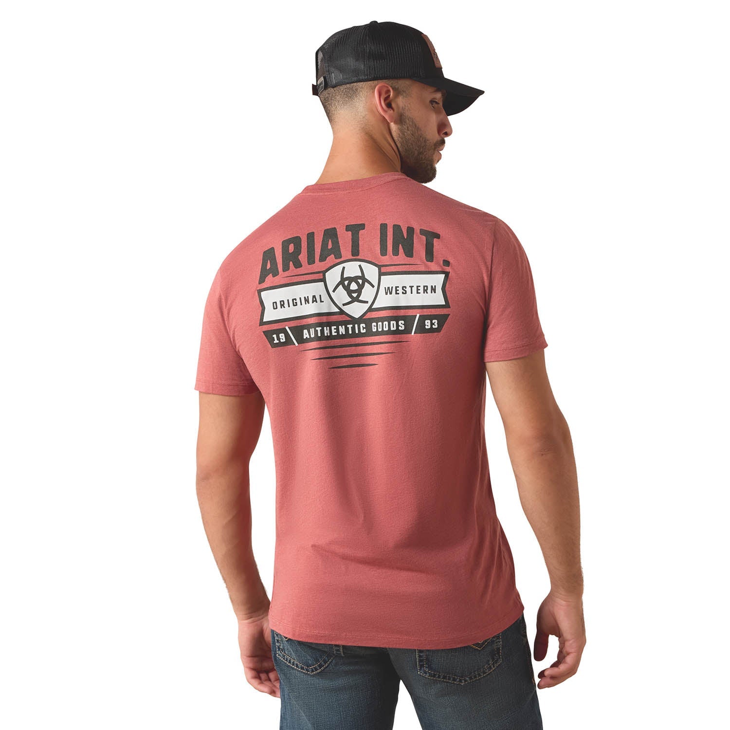 Ariat Mens Short Sleeve Shirt, Banner Badge Western Graphic Tee - Snag N' Style