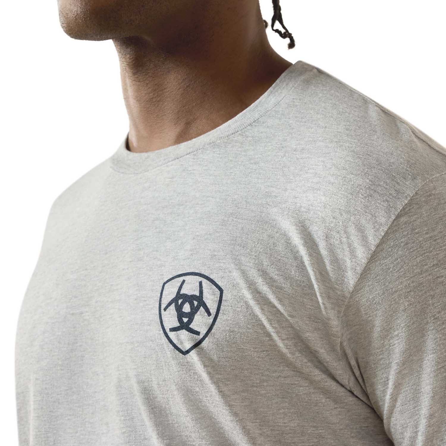 Ariat Mens Short Sleeve Shirt, Banner Badge Western Graphic Tee - Snag N' Style