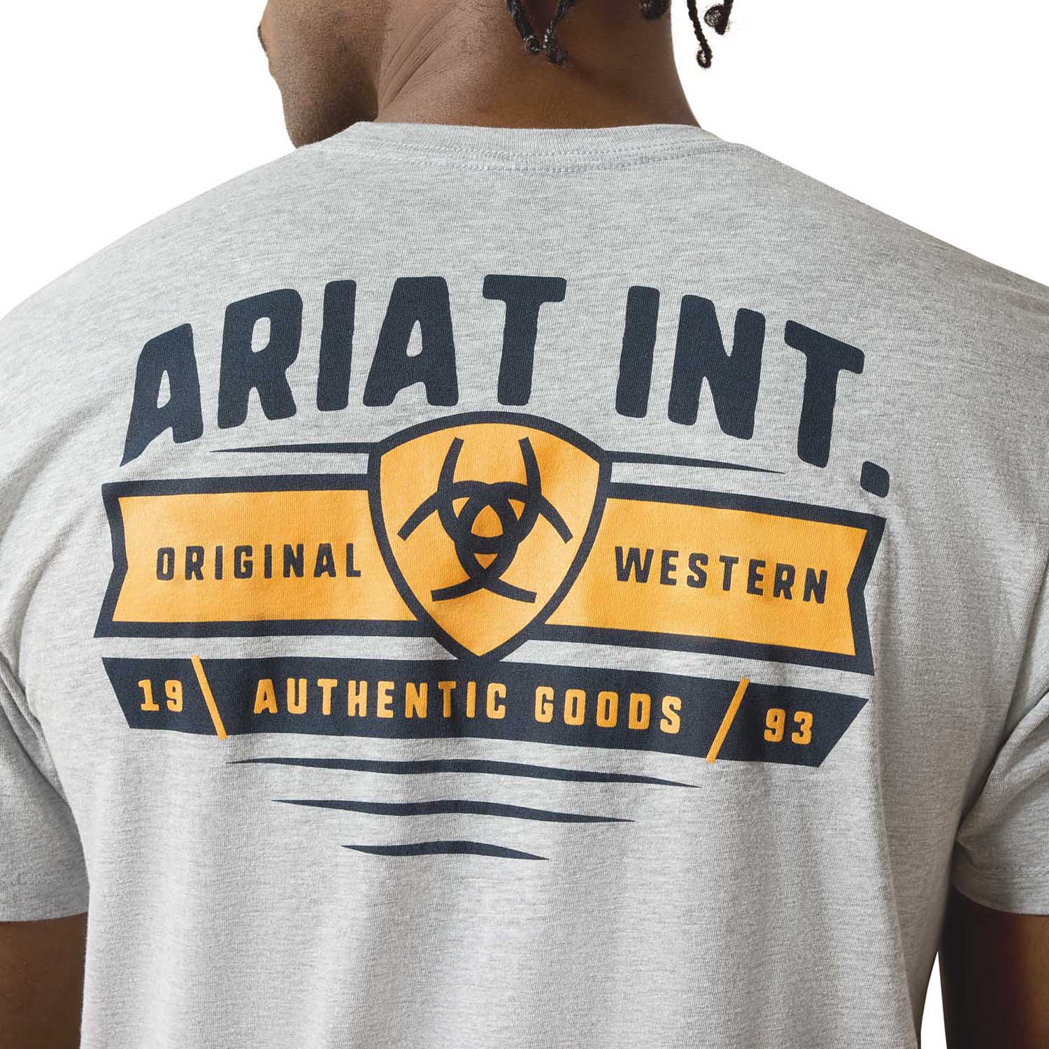 Ariat Mens Short Sleeve Shirt, Banner Badge Western Graphic Tee - Snag N' Style