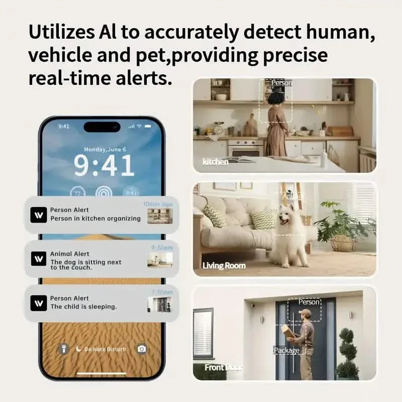 3MP Smart Home Security Camera – Night Vision, Two-Way Audio, Motion Detection, Alexa Compatible - Snag N' Style