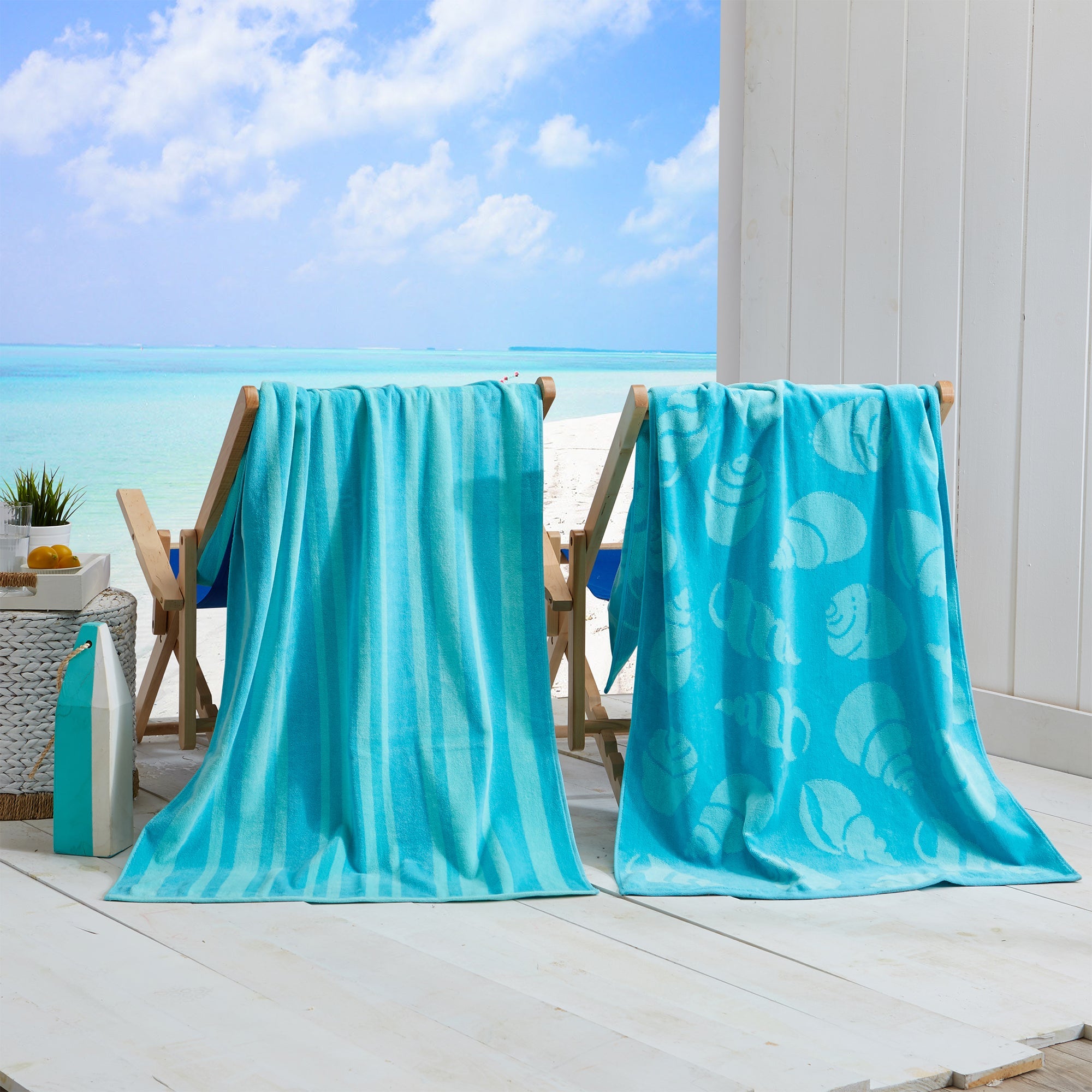 Cotton Velour Beach Towel - Maui Collection - Snag N' Style