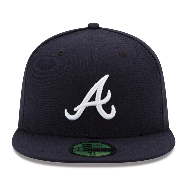 NEW ERA 59FIFTY AUTHENTIC COLLECTION ATLANTA BRAVES ON-FIELD ROAD HAT - NAVY 70361058 - Snag N' Style