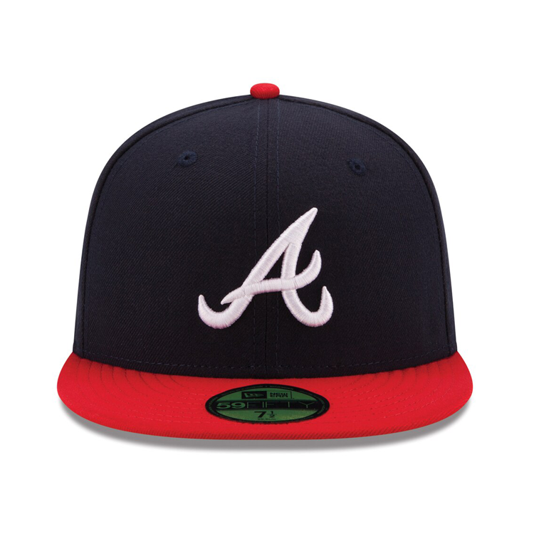 NEW ERA 59FIFTY AUTHENTIC COLLECTION ATLANTA BRAVES ON-FIELD HOME HAT - NAVY, RED ALT 70361069 - Snag N' Style