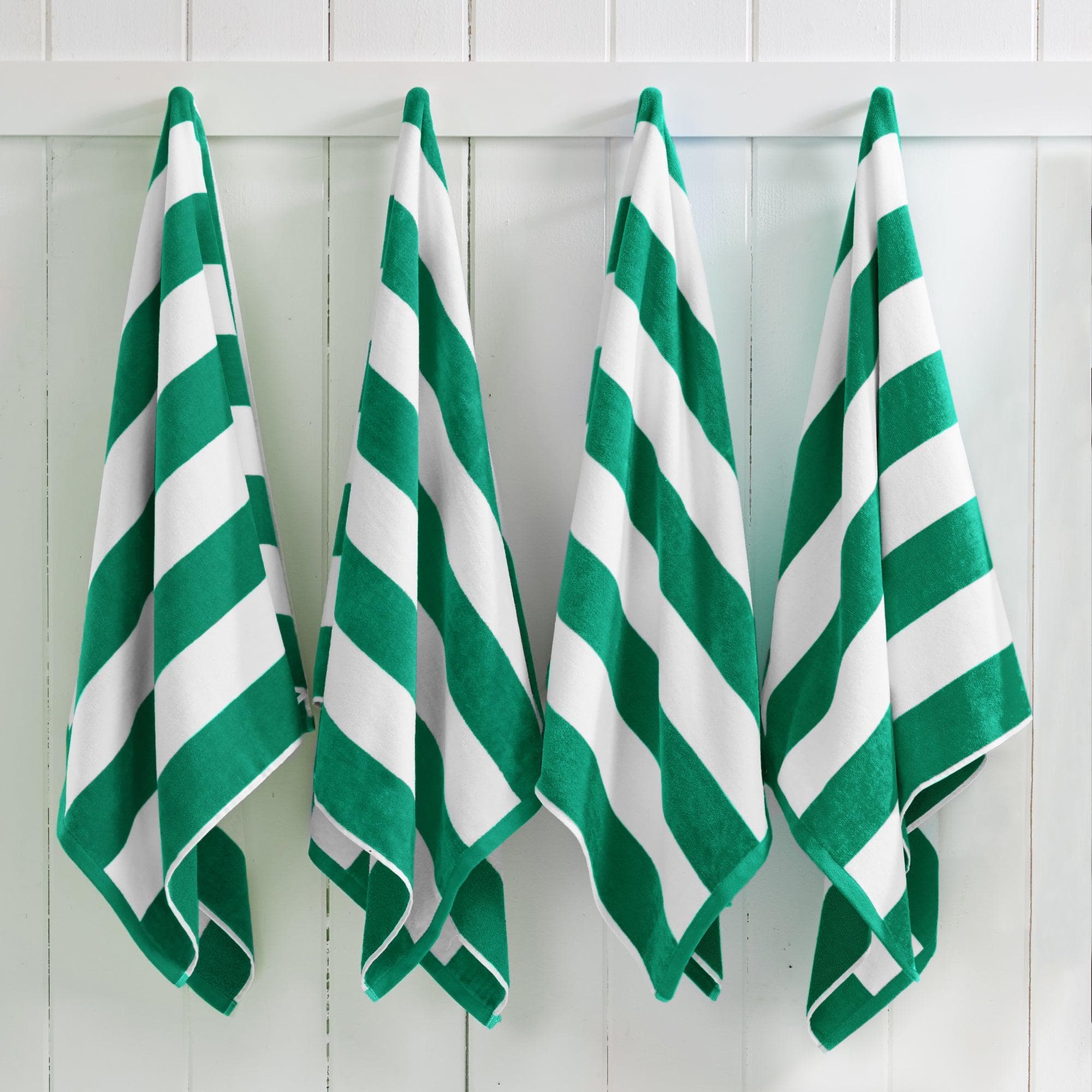 Cotton Velour Cabana Stripe Beach Towel - Novia Collection - Snag N' Style
